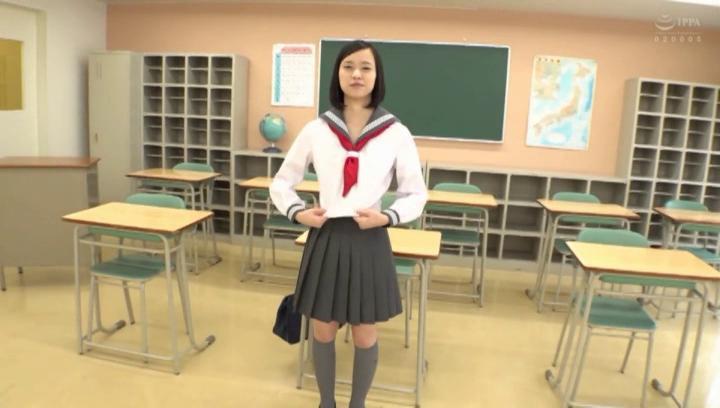 Awesome Japanese AV Model in a school uniform banged in the classroom - 1