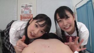 Tittyfuck Awesome Two Japanese schoolgirls enjoy a mmf sex play WorldSex