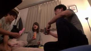 Facesitting Awesome Homemade Japanese threesome taped in secret Strapon