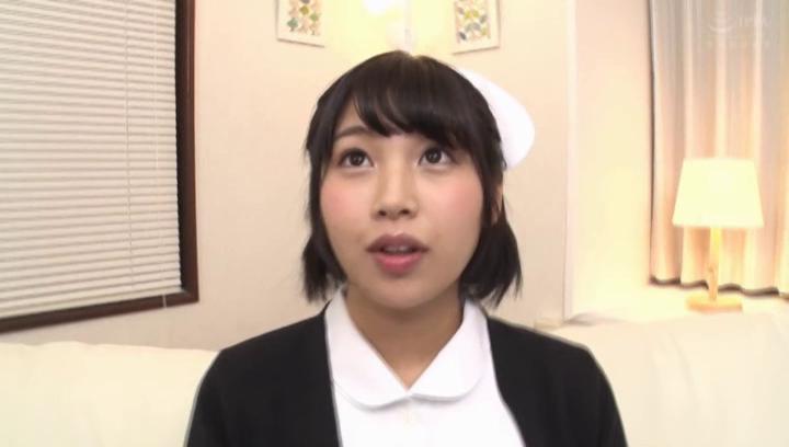 Awesome Hot Japanese nurse enjoys toy insertion - 2