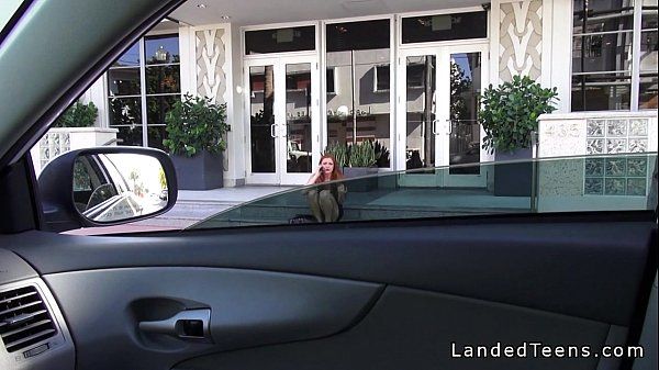Selfie Redhead teen hitchhiker bangs stranger outdoor UpForIt - 1