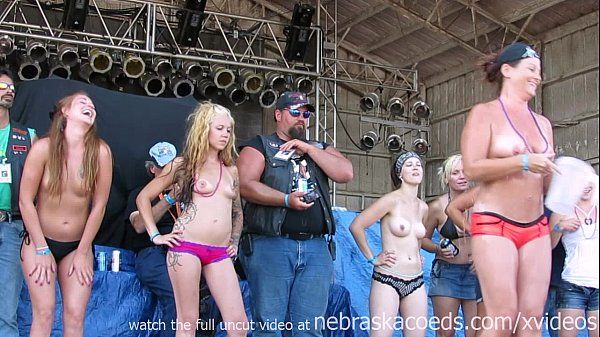 MeetMe real chicks getting totally naked in a contest at an iowa biker rally Euro Porn