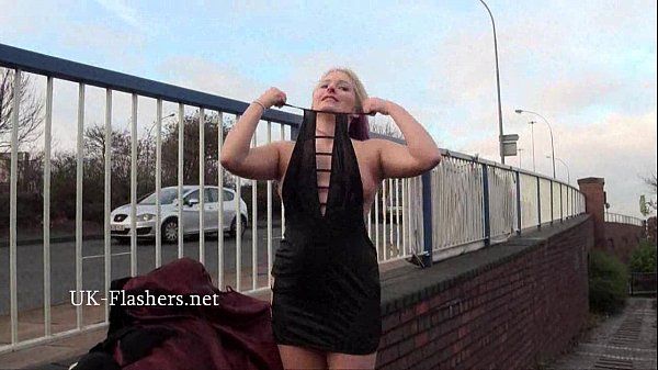 Flashing blonde Kaz masturbating in public and outdoor striptease for voyeurs by - 2