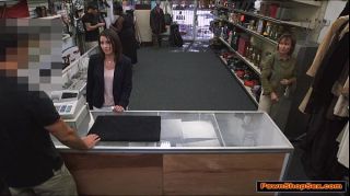 Old-n-Young MILF wife sucks and fucks Pawnshop owners big cock KeezMovies
