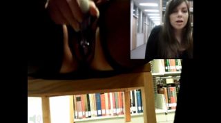 Rabuda Horny slut masturbating in the library Blackdick