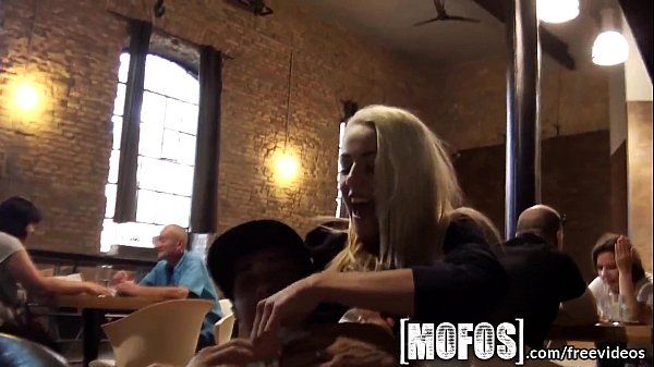 Mofos - Young couple fuck in café in public - 2