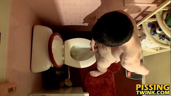 Dykes Twink boys at a party are splashing out piss into the bowl AnySex - 1