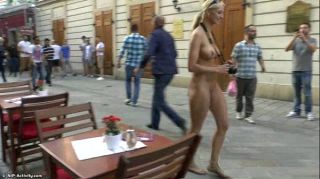 Cream Pie Crazy blonde chick susanne naked on public streets Cfnm