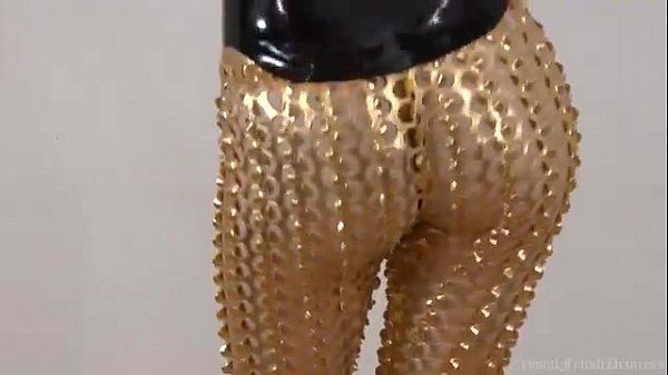 Sexy Liquid Gold Leggings Fetish - 1