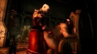Hidden Camera Skyrim - Kratos Cum On Pussy