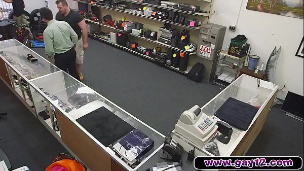 Two gays fuck a geek to afraid to say no in pawn shop - 1