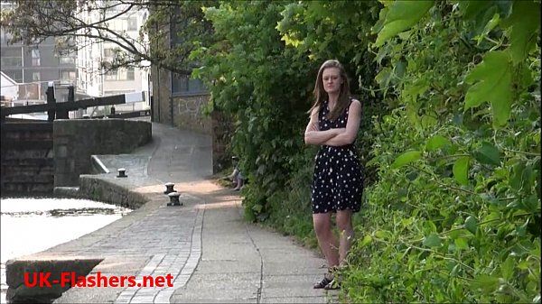 Sexy teen flasher Lauras amateur public nudity and voyeur exposure of small tits - 2