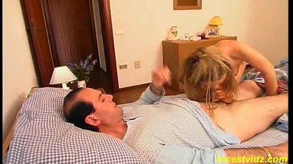 Mmf Cute blonde Granddaughter fucks with Grandfather on bed Free Hardcore