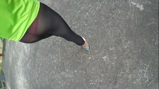 Ffm Walking wearing gray woman leggings Fresh