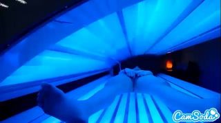 Real teen latina gets caught rubbing her clit while using a tanning bed Girlfriends
