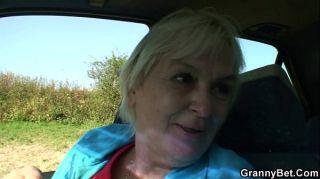 Homemade Granny is picked up from the road and fucked Sloppy