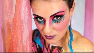 Gordita Charley Chase Sexy Pink Body Paint Handsome - 1