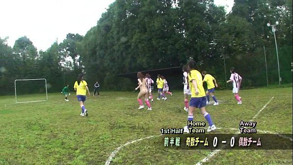 Sloppy Blowjob Subtitled ENF CMNF Japanese nudist soccer penalty game HD Rebolando