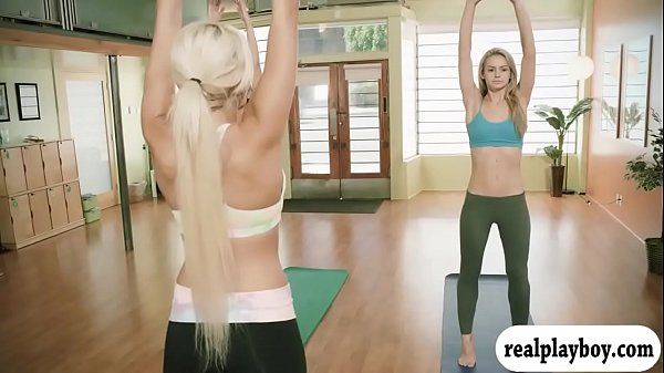 TBLOP Hot babes and busty trainer doing yoga while all naked Ejaculations