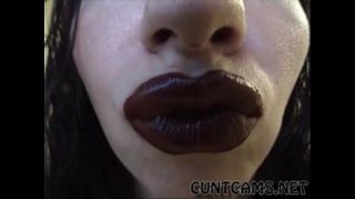 Vecina Gothic Slut Puts on Her Dick Sucking Lipstick - More at cuntcams.net 
