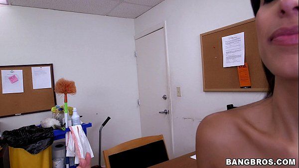 Maid gives blowjob in office - 1