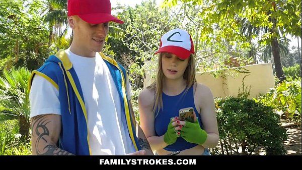 FamilyStrokes- Step-Sis (Dolly Leigh) Blows bro for Pokemon - 2