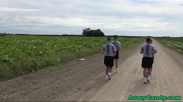 Hot Gay army recruit drilled in ass outdoors Slapping - 1