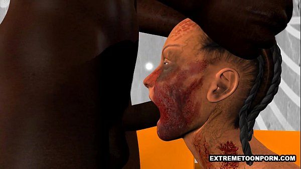 Ghetto Sexy 3D zombie babe gets fucked hard by an ebony stud Live