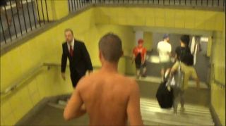 Mature Naked guy in the subway of Berlin Gozo