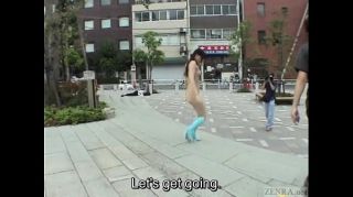 Tight Pussy Fucked Subtitled Japanese public nudity striptease in Tokyo Self