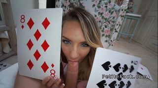 Blond Petite teen plays huge cards and huge cock Rabo