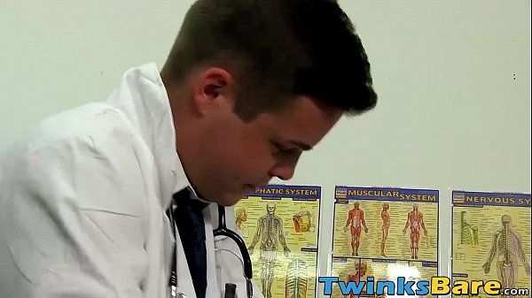 Twink lad Anthony Evans has a nervous visit with the doctor - 1