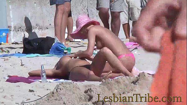 Kosimak teens lesbians public kissing and massage on the beach Video-One