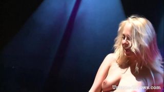 Tinytits Blonde stripper teasing a horny guy Lesbiansex