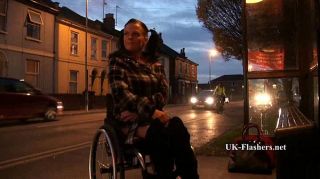 FuuKK Leah Caprice Flashing Nude in Cheltenham from her Wheelchair Funk