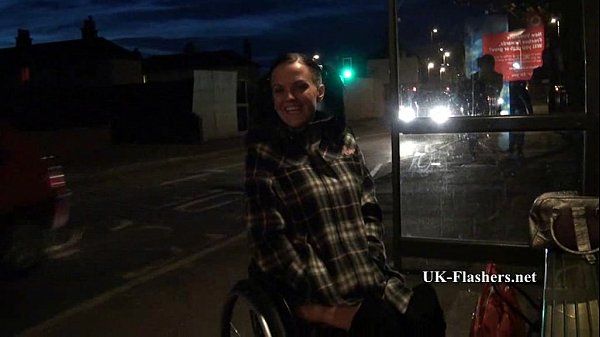 Leah Caprice Flashing Nude in Cheltenham from her Wheelchair - 2