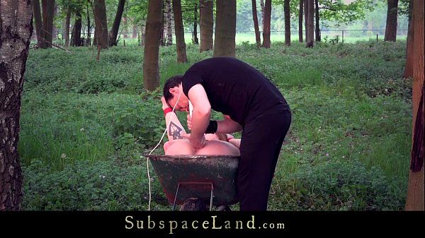 Pierced big tits slut humiliation fuck in bondage forest - 2