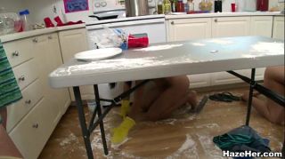 Internal Sexy College Amateurs In The Kitchen Getting Hazed...