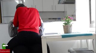 xPee Horny scene in the kitchen with happy ending IV017 Leather
