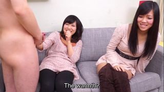 Fucked Hard Subtitled CFNM Japanese friend watches surprise blowjob Naked