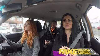 Masturbando Fake Driving School readhead teen and busty MILF creampie Leche