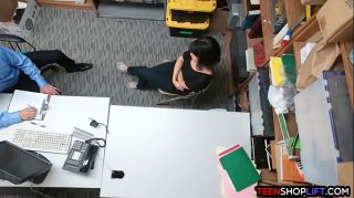 Family Sex Security guard pounds a teen shoplfiters pussy in his office Messy
