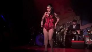 NaughtyAmerica Dannie Diesel aka Danielle Colby performs with Bustout Burlesque New Orleans Male