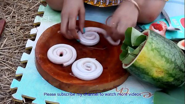 Woow!! Beautiful girls cooking Water Snake with watermelon HD - 2