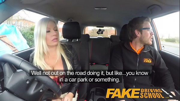 Fake Driving School squirting orgasm busty milf takes creampie after lesson - 2
