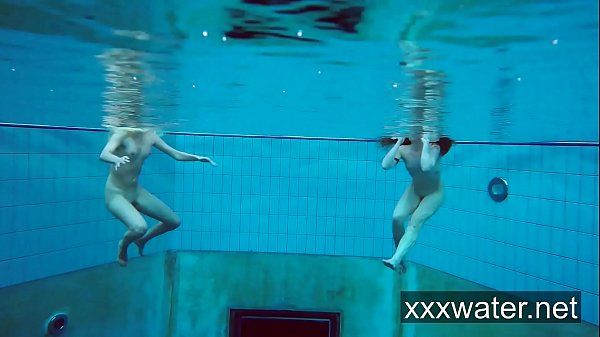 Milana and Katrin strip eachother underwater - 1