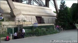 Sucking Cocks Extreme public sex threesome by the world famous Eiffel Tower in Paris France Gay Group