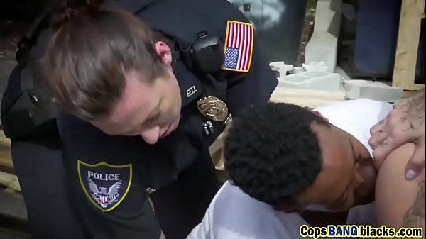 Arrested black cocked thug fucking two kinky cops in uniform for a freedom - 2