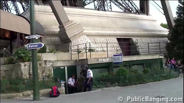 Head Under the Eiffel Tower in Paris France, extreme public sex risky threesome orgy FetLife