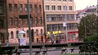 Booty Public sex threesome in the center of a city with a young cute teen girl Teenage Sex